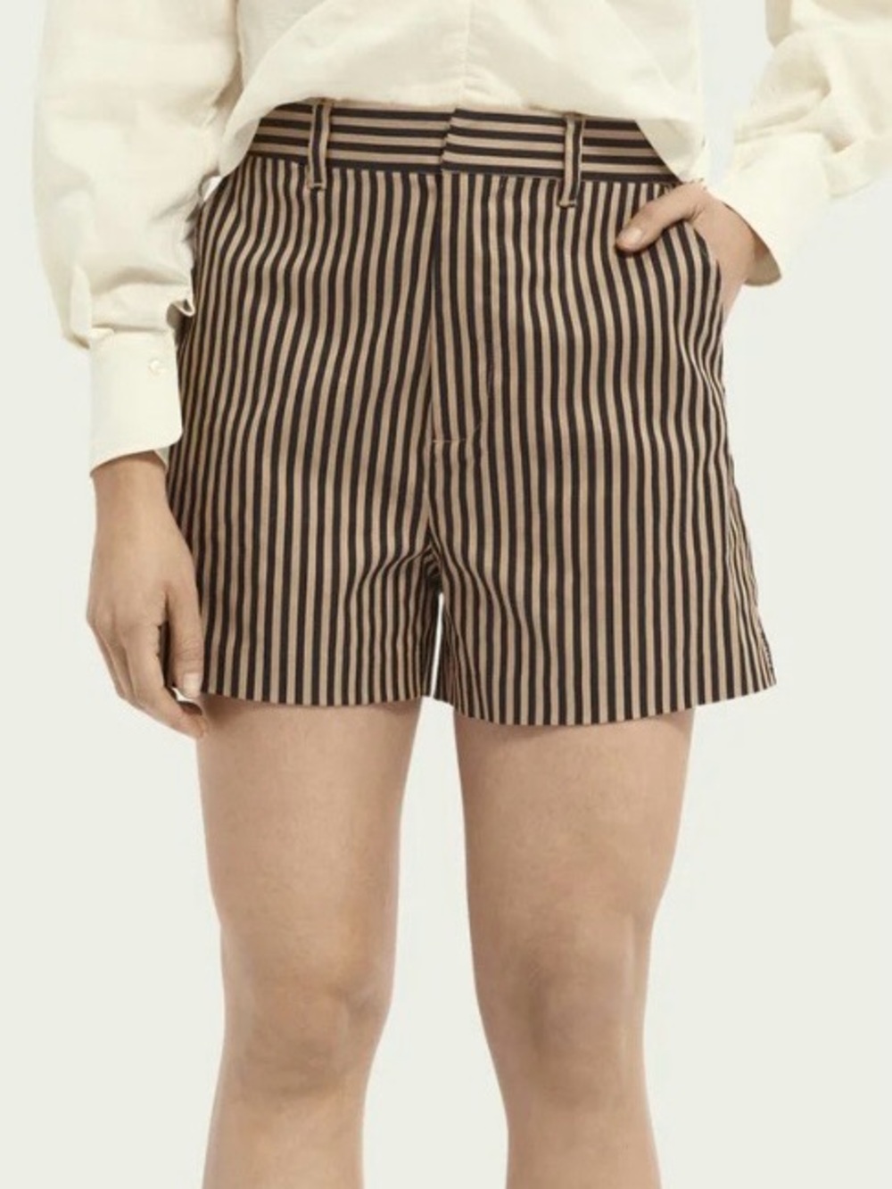 SCOTCH & SODA Maison Scotch Abott Blue Line Striped Chino Shorts 32